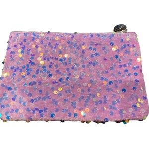 IPSY  Pink Sequin Mini Bag 7.5” x 5”